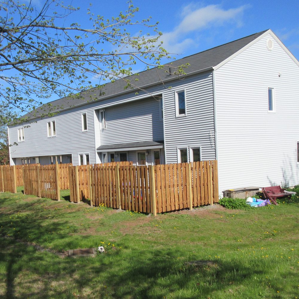 Fenced yard at Cornerstone townhouse