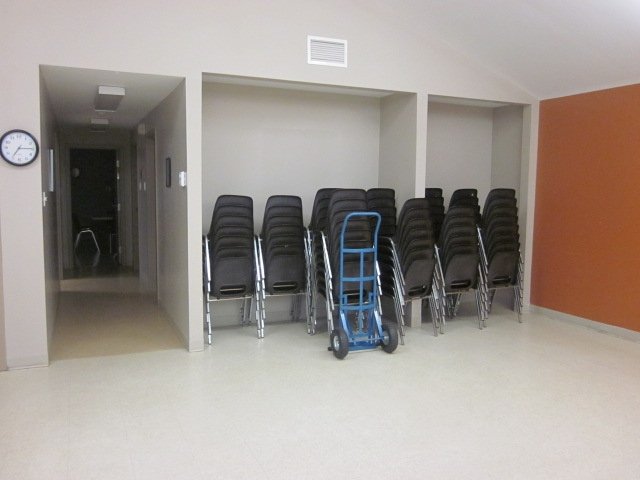 Chair storage at The Event Hall Chair storage at The Event Hall