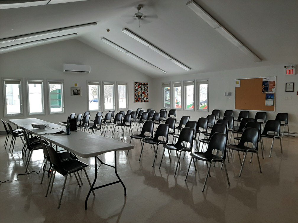 The Event Hall set up for a meeting The Event Hall set up for a meeting