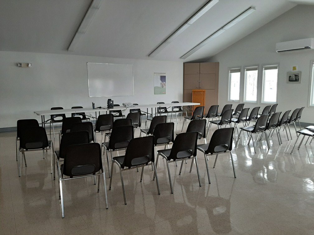 The Event Hall set up for a presentation The Event Hall set up for a presentation